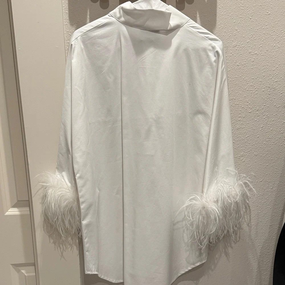 Tuckernuck White Feather Cuff Tunic - Picture 6 of 6
